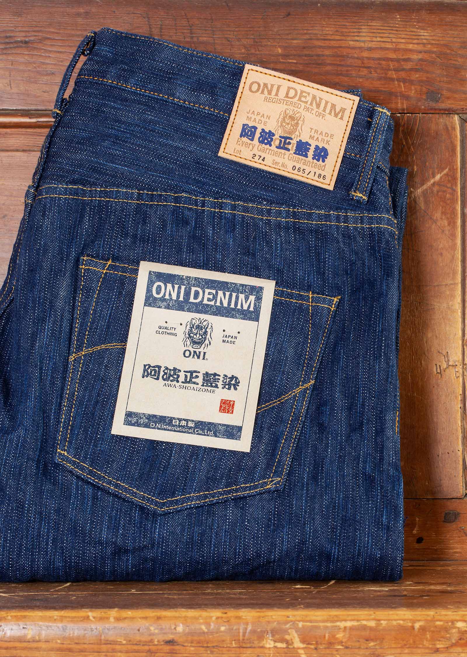 ONI Denim 274 Awa Shōai Natural Indigo selvedge